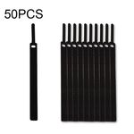 50 PZ Organizzatore di Cavi Dati Autoadesivi a Forma di Ago Fasci Colorati 10 x 130 mm (Nero)