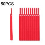 50 PZ Organizzatore di Cavi Dati Autoadesivi a Forma di Ago Fasci Colorati 10 x 130 mm (Rosso)