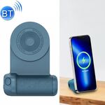 BBC-8 3 in 1 Assorbimento magnetico Supporto per telefono con ricarica wireless Supporto per selfie palmare Bluetooth, Stile: Modello di aggiornamento (blu)