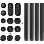 Kit 3 in 1 da 0,5 m per la gestione del cavo Kit organizer per cavo con clip per cavo con cerniera