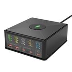 868H 6 in 1 160W 3 PD Type-C + 2 porte USB QC3.0 Caricatore multiporta (spina USA)