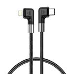 Cavo dati A9 da 30 W USB-C/tipo-C a 8 pin a doppio gomito, lunghezza: 0,5 m