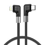 Cavo dati A9 da 30 W USB-C/tipo C a 8 pin a doppio gomito, lunghezza: 1 m