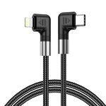 Cavo dati A9 da 30 W USB-C/tipo C a 8 pin a doppio gomito, lunghezza: 2 m