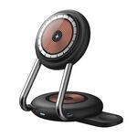 Caricabatterie wireless magnetico trasparente N21 15W 3 in 1 (nero)