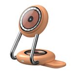 Caricabatterie wireless magnetico trasparente N21 15W 3 in 1 (arancione)