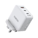 DUZZONA T9 65W Dual USB-C / Type-C+USB GaN Fast Charger, Specifica:Spina UK