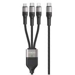 DUZZONA A4 5A USB-C / Tipo-C a USB-C / Tipo-C + 8 pin + cavo dati di ricarica rapida micro USB, lunghezza cavo: 1,3 m