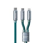 WK WDC-13 65W 2 in 1 da tipo C a tipo C + cavo dati di ricarica super veloce a 8 pin, lunghezza: 1,2 m (blu)