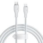 Baseus Pudding Series 20W Type-C a 8 pin Cavo dati di ricarica rapida, lunghezza: 1,2 m (bianco)