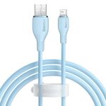 Baseus Pudding Series 2.4A USB a 8 pin Cavo dati di ricarica rapida, lunghezza: 1,2 m (blu)