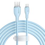 Baseus Pudding Series 2.4A Cavo dati di ricarica rapida da USB a 8 pin, lunghezza: 2 m (blu)