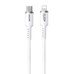 WK WDC-10 PD 20W USB-C/Type-C a 8 pin cavo dati in silicone, lunghezza: 1,2 m (bianco)