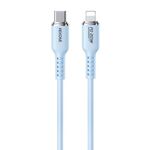 WK WDC-10 PD 20W USB-C/Type-C a 8 pin cavo dati in silicone, lunghezza: 1,2 m (blu)