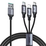 JOYROOM A21 100W USB a 8 Pin+Type-C+Micro USB 3 in 1 Cavo di Ricarica, Lunghezza: 1.2m (Nero)