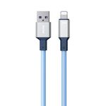 Cavo dati in silicone WK WDC-17 da USB a 8 pin da 2,4 A, lunghezza: 1,2 m (blu)