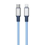 Cavo dati in silicone WK WDC-17 PD da 20 W USB-C/Type-C a 8 pin, lunghezza: 1,2 m (blu)