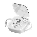 WK WDC-15 Pioneer Serie 65 W USB-C/Type-C a USB-C/Type-C Cavo dati di archiviazione telescopico multifunzionale, Lunghezza: 1 m (Bianco)