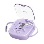 WK WDC-15 Pioneer Series 65 W USB-C/Type-C a USB-C/Type-C Cavo dati di archiviazione telescopico multifunzionale, Lunghezza: 1 m (Viola)