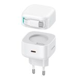 USAMS US-CC202 Caricabatterie rapido GaN serie SMF PD35W doppia porta tipo C, spina europea (bianco)