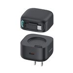 USAMS US-CC203 Caricabatterie rapido GaN serie SMF PD35W doppia porta tipo C, spina americana (nero)