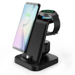Per telefoni cellulari e auricolari di tipo C/Supporto per caricabatterie wireless Samsung Watch Series 4 in 1 (nero)