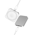 Per iPhone/AirPods/iWatch Serie Caricabatterie wireless portatile 3 in 1 (Argento)
