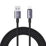 USAMS US-SJ669 Cavo dati da USB a 8 pin 2,4 A per ricarica rapida, lunghezza: 2 m (nero)