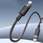 YESIDO CA159 Cavo di ricarica con spegnimento automatico da USB-C / Type-C a 8 pin da 1,2 m 27 W (nero)