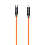 TOTU CB-7-PD Cavo in silicone a ricarica rapida da USB-C / Type-C a 8 pin per display digitale, lunghezza: 1 m (arancione)
