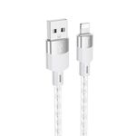 cavo dati di ricarica in silicone hoco X99 Crystal Junction 2.4A da USB a 8 pin, lunghezza: 1 m (grigio)