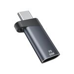 Adattatore ADS-615 PD da 60 W USB-C/Type-C maschio a femmina a 8 pin (grigio pistola)
