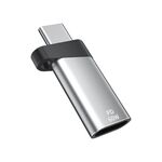 Adattatore ADS-615 PD da 60 W USB-C/Type-C maschio a femmina a 8 pin (argento)