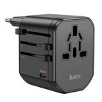 hoco AC15 Walker 3 porte PD20W + 2USB Caricatore di conversione universale (nero)