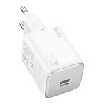 hoco N40 Mighty PD20W Caricatore con porta singola di tipo C, spina europea (bianco)