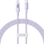 Baseus CB000093 Cavo dati di ricarica rapida USB-C/Type-C a 8 pin serie CD PD20W, lunghezza: 2 m (viola)