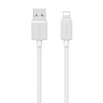 USAMS US-SJ689 Cavo dati di ricarica rapida a strisce da USB a 8 pin 2,4 A, lunghezza: 2 m (bianco)
