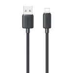 USAMS US-SJ689 Cavo dati di ricarica rapida a strisce da USB a 8 pin 2,4 A, lunghezza: 3 m (nero)