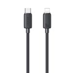 USAMS US-SJ692 Cavo dati a ricarica rapida striato da USB-C/Type-C a 8 pin 30 W, lunghezza: 3 m (nero)