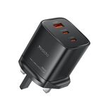 Caricabatterie GaN tipo C a tre porte Yesido YC84 PD65W, presa UK