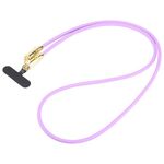 Cavo dati in silicone da tipo C a 8 pin per telefono, cordino a tracolla anti-smarrimento, lunghezza: 1,2 m (viola)