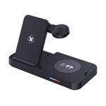 Per Samsung Watch Series 3 in 1 Supporto per caricabatterie wireless pieghevole da 15 W (nero)