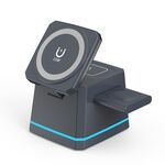 Caricabatterie wireless magnetico multifunzione H49 3 in 1 (grigio scuro)
