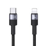 USAMS SJ729 Cavo dati da USB-C/Tipo-C a 8 pin in lega di alluminio da 30 W, lunghezza: 1,2 m (appannamento)