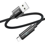 hoco U125 Benefit Cavo dati di ricarica da USB a 8 pin da 1,2 m con display (nero)
