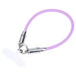 Cavo dati USB-C/Tipo-C a 8 pin, cordino anti-smarrimento corto, lunghezza: 30 cm (silicone viola)