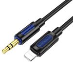 Borofone BL20 Cavo audio in silicone True Sound AUX, cavo da 3,5 mm a 8 pin (nero)