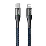 REMAX RC-C116 Cavo dati di ricarica rapida con spegnimento intelligente da tipo C a 8 pin da 1,2 m 30 W (blu scuro)