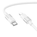 Borofone BX106 Cavo dati a ricarica rapida da USB-C/Tipo-C a 8 pin da 27 W, lunghezza: 1 m (bianco)