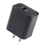 LZ-105A+C PD 20W USB-C/Type-C+QC 3.0 Porte USB Caricatore da viaggio con motivo a punti, spina americana (nero)